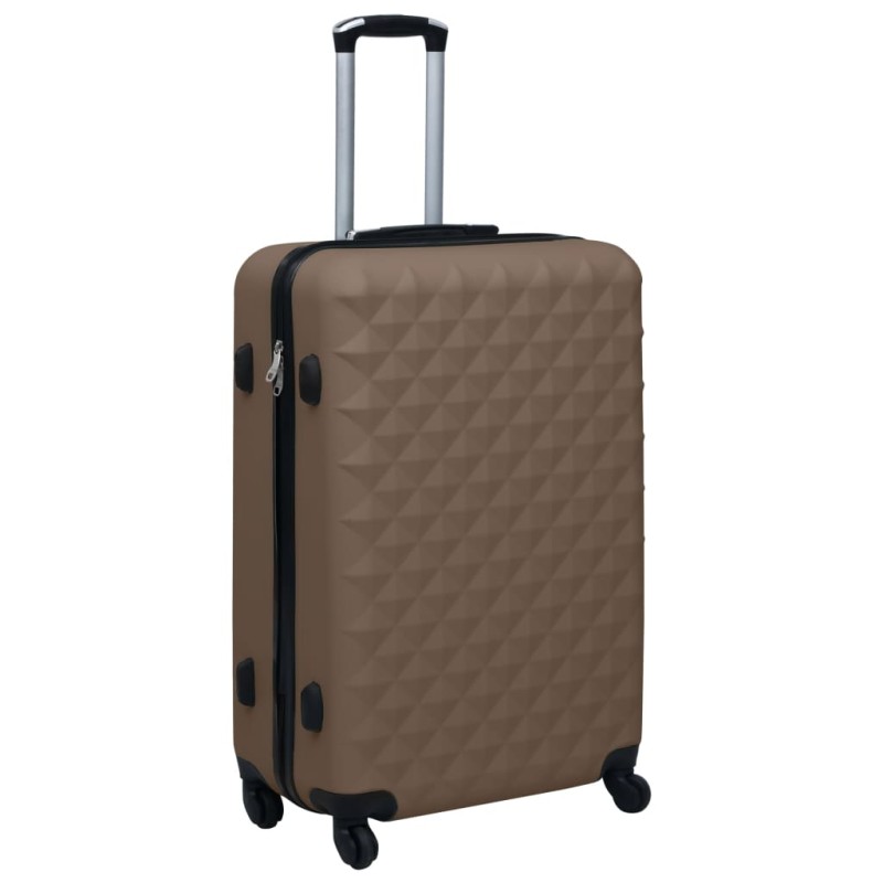 vidaXL Maleta rígida con ruedas ABS marrón vidaXL Maleta rígida con ruedas ABS marrón