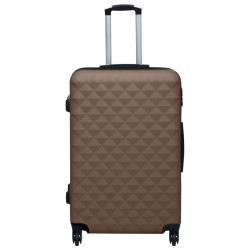 vidaXL Maleta rígida con ruedas ABS marrón
