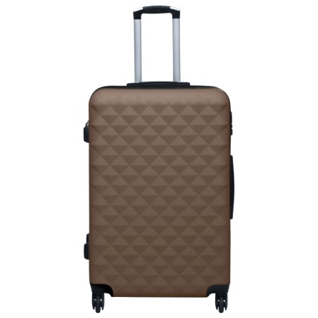 vidaXL Maleta rígida con ruedas ABS marrón