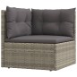 vidaXL Set de muebles de jardín 8 pzas y cojines ratán sintético gris vidaXL Set de muebles de jardín 8 pzas y cojines ratán sintético gris