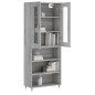 vidaXL Aparador alto madera contrachapada gris sonoma 69,5x34x180 cm vidaXL Aparador alto madera contrachapada gris sonoma 69,5x34x180 cm