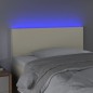 vidaXL Cabecero con LED cuero sintético color crema 90x5x78/88 cm vidaXL Cabecero con LED cuero sintético color crema 90x5x78/88 cm