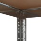 vidaXL Estantería esquina 5 niveles madera contrachapada y acero plata vidaXL Estantería esquina 5 niveles madera contrachapada y acero plata