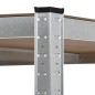 vidaXL Estantería esquina 5 niveles madera contrachapada y acero plata vidaXL Estantería esquina 5 niveles madera contrachapada y acero plata