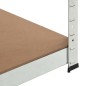 vidaXL Estantería esquina 5 niveles madera contrachapada y acero plata vidaXL Estantería esquina 5 niveles madera contrachapada y acero plata