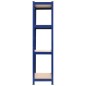 vidaXL Estantería almacenaje 4 niveles azul madera contrachapada acero vidaXL Estantería almacenaje 4 niveles azul madera contrachapada acero