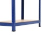 vidaXL Estantería almacenaje 4 niveles azul madera contrachapada acero vidaXL Estantería almacenaje 4 niveles azul madera contrachapada acero