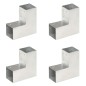 vidaXL Conectores de postes en L 4 uds metal galvanizado 81x81 mm vidaXL Conectores de postes en L 4 uds metal galvanizado 81x81 mm