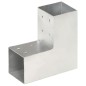 vidaXL Conectores de postes en L 4 uds metal galvanizado 81x81 mm vidaXL Conectores de postes en L 4 uds metal galvanizado 81x81 mm