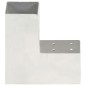 vidaXL Conectores de postes en L 4 uds metal galvanizado 81x81 mm vidaXL Conectores de postes en L 4 uds metal galvanizado 81x81 mm