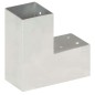 vidaXL Conectores de postes en L 4 uds metal galvanizado 81x81 mm vidaXL Conectores de postes en L 4 uds metal galvanizado 81x81 mm