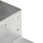 vidaXL Conectores de postes en L 4 uds metal galvanizado 81x81 mm vidaXL Conectores de postes en L 4 uds metal galvanizado 81x81 mm