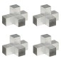 vidaXL Conectores de postes en X 4 uds metal galvanizado 91x91 mm vidaXL Conectores de postes en X 4 uds metal galvanizado 91x91 mm