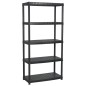 vidaXL Estante de almacenaje 5 niveles negro plástico 85x40x185 cm vidaXL Estante de almacenaje 5 niveles negro plástico 85x40x185 cm