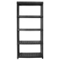 vidaXL Estante de almacenaje 5 niveles negro plástico 85x40x185 cm vidaXL Estante de almacenaje 5 niveles negro plástico 85x40x185 cm
