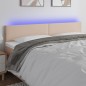 vidaXL Cabecero con LED cuero sintético color capuchino 160x5x78/88 cm vidaXL Cabecero con LED cuero sintético color capuchino 160x5x78/88 cm