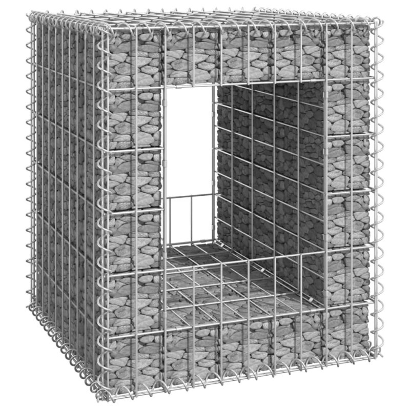vidaXL Cesta poste de gaviones de hierro 50x50x60 cm vidaXL Cesta poste de gaviones de hierro 50x50x60 cm