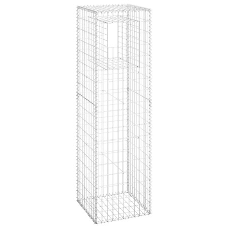 vidaXL Cesta poste de gaviones de hierro 50x50x180 cm