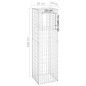 vidaXL Cesta poste de gaviones de hierro 50x50x180 cm vidaXL Cesta poste de gaviones de hierro 50x50x180 cm