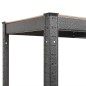 vidaXL Estantería resistente 5 niveles madera contrachapada acero gris vidaXL Estantería resistente 5 niveles madera contrachapada acero gris