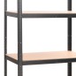 vidaXL Estantería resistente 5 niveles madera contrachapada acero gris vidaXL Estantería resistente 5 niveles madera contrachapada acero gris