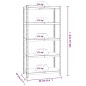 vidaXL Estantería resistente 5 niveles madera contrachapada acero gris vidaXL Estantería resistente 5 niveles madera contrachapada acero gris