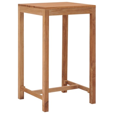 vidaXL Mesa alta de jardín madera maciza de teca 60x60x105 cm