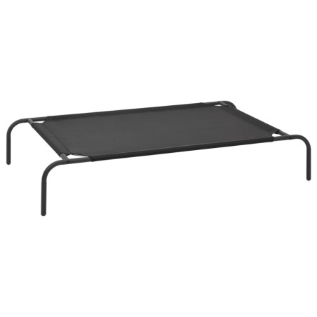 vidaXL Cama de perro elevada negra textilene L