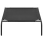 vidaXL Cama de perro elevada negra textilene L vidaXL Cama de perro elevada negra textilene L