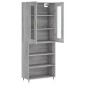 vidaXL Aparador alto madera contrachapada gris sonoma 69,5x34x180 cm vidaXL Aparador alto madera contrachapada gris sonoma 69,5x34x180 cm