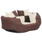 vidaXL Cojín para perro reversible y lavable marrón y crema 65x50x20cm vidaXL Cojín para perro reversible y lavable marrón y crema 65x50x20cm