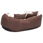vidaXL Cojín para perro reversible y lavable marrón y crema 65x50x20cm vidaXL Cojín para perro reversible y lavable marrón y crema 65x50x20cm