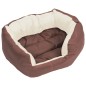 vidaXL Cojín para perro reversible y lavable marrón y crema 65x50x20cm vidaXL Cojín para perro reversible y lavable marrón y crema 65x50x20cm