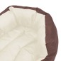 vidaXL Cojín para perro reversible y lavable marrón y crema 65x50x20cm vidaXL Cojín para perro reversible y lavable marrón y crema 65x50x20cm