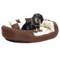 vidaXL Cojín para perro reversible y lavable marrón crema 110x80x23 cm vidaXL Cojín para perro reversible y lavable marrón crema 110x80x23 cm