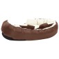 vidaXL Cojín para perro reversible y lavable marrón crema 110x80x23 cm vidaXL Cojín para perro reversible y lavable marrón crema 110x80x23 cm