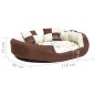 vidaXL Cojín para perro reversible y lavable marrón crema 110x80x23 cm vidaXL Cojín para perro reversible y lavable marrón crema 110x80x23 cm