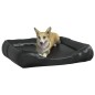 vidaXL Cama para perros de cuero sintético negro 80x68x23 cm vidaXL Cama para perros de cuero sintético negro 80x68x23 cm