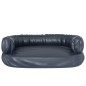 vidaXL Cama para perros de espuma cuero sintético azul oscuro 75x53 cm vidaXL Cama para perros de espuma cuero sintético azul oscuro 75x53 cm