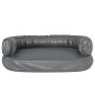 vidaXL Cama para perros de espuma cuero sintético gris 60x42 cm vidaXL Cama para perros de espuma cuero sintético gris 60x42 cm