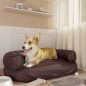 vidaXL Cama para perros de espuma cuero sintético marrón 88x65 cm vidaXL Cama para perros de espuma cuero sintético marrón 88x65 cm