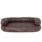 vidaXL Cama para perros de espuma cuero sintético marrón 88x65 cm vidaXL Cama para perros de espuma cuero sintético marrón 88x65 cm