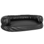 vidaXL Cama para perros de espuma cuero sintético negro 75x53 cm