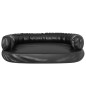 vidaXL Cama para perros de espuma cuero sintético negro 75x53 cm