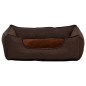 vidaXL Cama de perro de felpa apariencia de lino marrón 85,5x70x23 cm vidaXL Cama de perro de felpa apariencia de lino marrón 85,5x70x23 cm