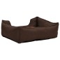 vidaXL Cama de perro de felpa apariencia de lino marrón 85,5x70x23 cm vidaXL Cama de perro de felpa apariencia de lino marrón 85,5x70x23 cm