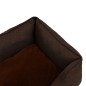 vidaXL Cama de perro de felpa apariencia de lino marrón 85,5x70x23 cm vidaXL Cama de perro de felpa apariencia de lino marrón 85,5x70x23 cm