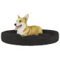 vidaXL Cama para perros de felpa negra 70x55x23 cm vidaXL Cama para perros de felpa negra 70x55x23 cm