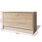 vidaXL Banco zapatero de color roble 80x24x45 cm vidaXL Banco zapatero de color roble 80x24x45 cm
