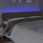 vidaXL Cabecero con LED cuero sintético marrón 160x5x78/88 cm